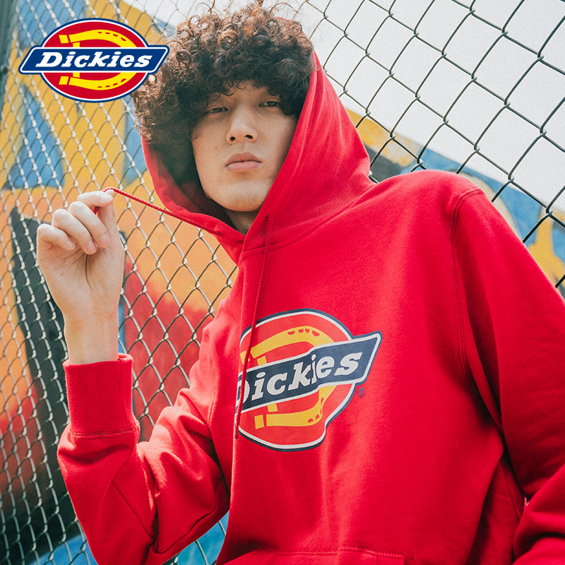 Dickies前身logo印花连帽卫衣 男士新款全棉上衣 DK006029