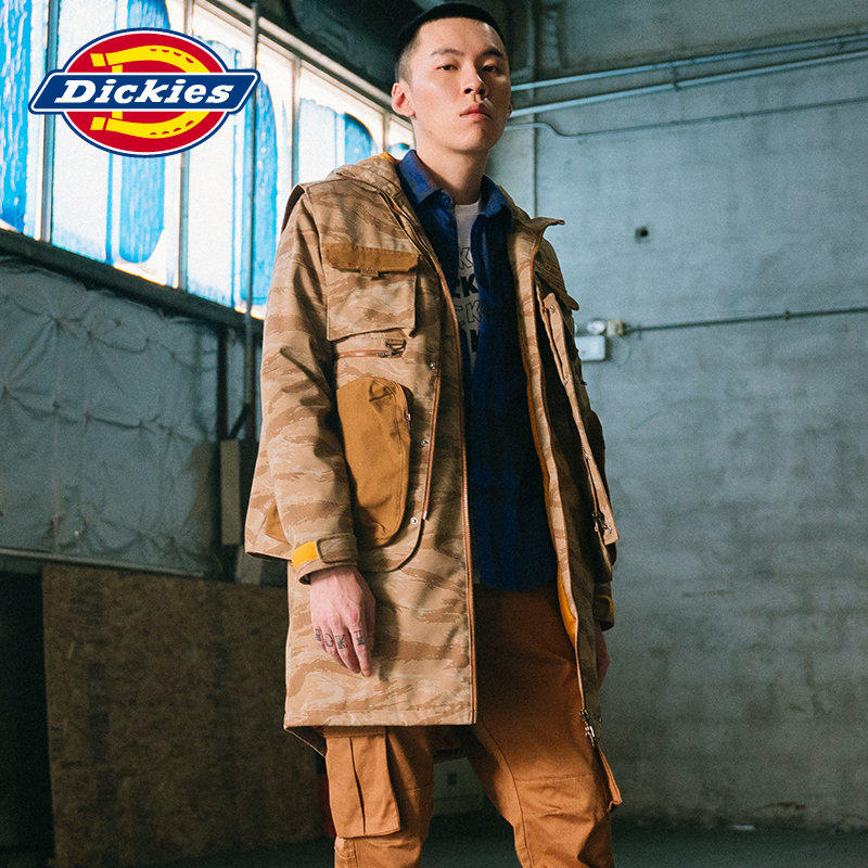 Dickies可脱卸多袋工装背心棉服 男式印花袖口收口厚外套DK006850