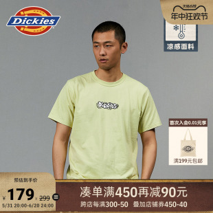 Dickies24春夏户外舒适凉感面料休闲短袖印花T恤男女情侣滑板系列