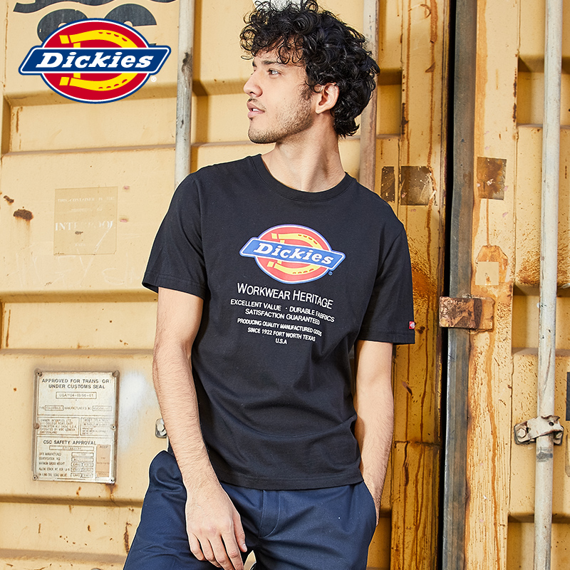 Dickies情侣款纯棉短袖T恤男 新版Logo印花TEE DK000401