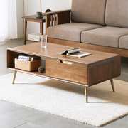 Youmu furniture all solid wood coffee table 1.2 meters coffee table tea table small apartment wooden tea table Nordic minimalist furniture