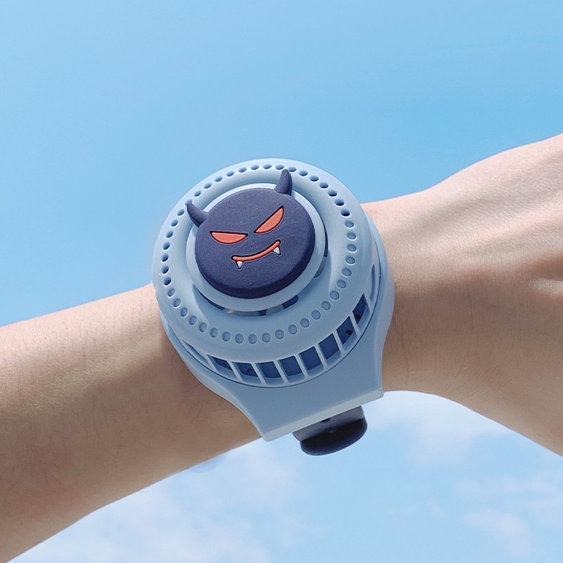 迷你风扇可充电 随身 卡通可爱_创意网红手表小风扇 儿童夏天暑假出游