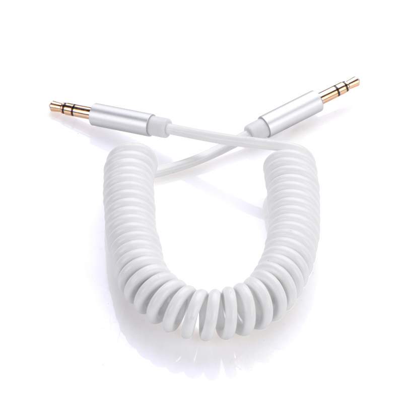 绿联 AV107aux线伸缩3.5mm弹簧线aux车载音频线车用苹果aux音频线