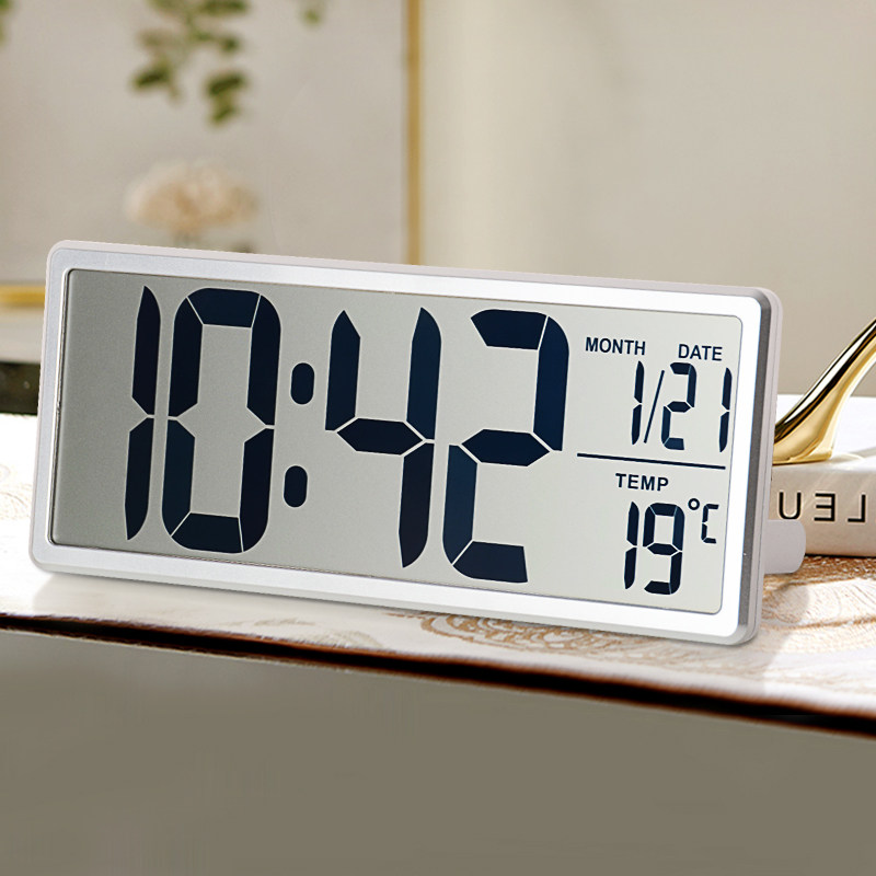 汉时时尚电子时钟家用卧室日历数字挂钟客厅简约静音大屏座钟ha88