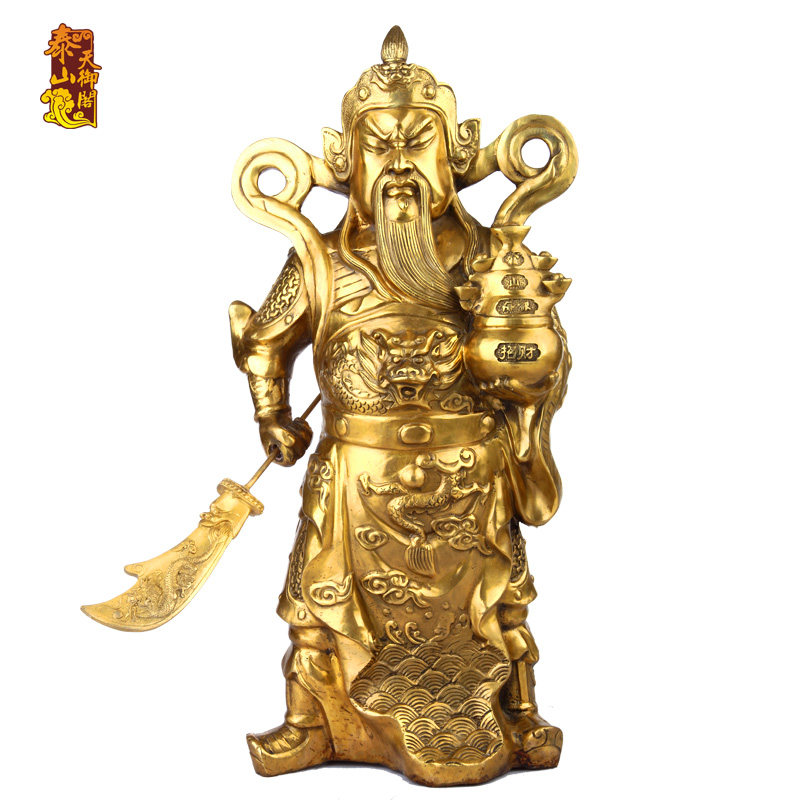 天御阁开光铜武财神关公铜像摆件大号财神爷佛像客厅招财工艺品