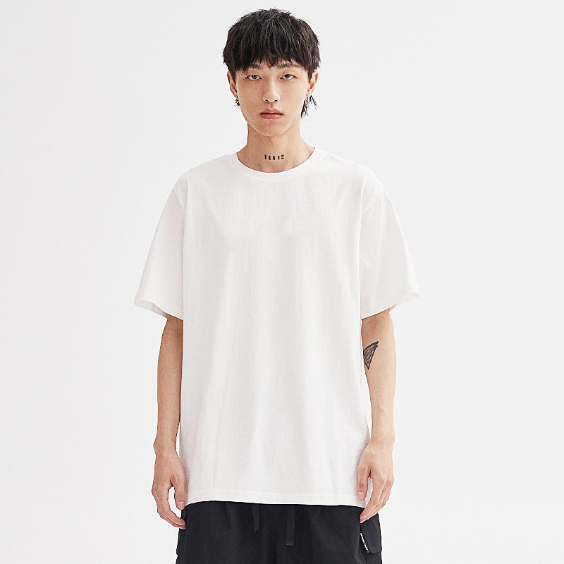 特价白t恤男短袖 宽松纯棉