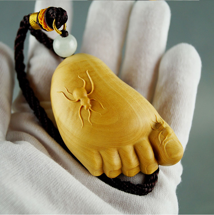 小叶黄杨木雕手把件实木文玩饰品把玩雕刻工艺品长辈礼品知足常乐