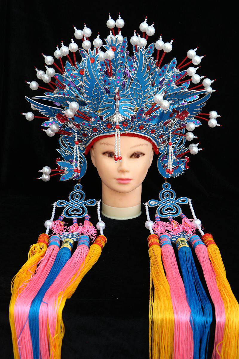 00淘宝新品梨园世家京剧豫剧古装演出戏曲老旦帽子盔头凤冠佘太君帽子