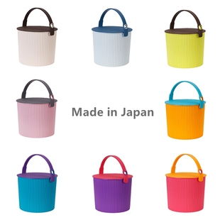日本Omnioutil收纳桶  塑料加厚桶凳带盖可坐儿童玩具桶8L食品级