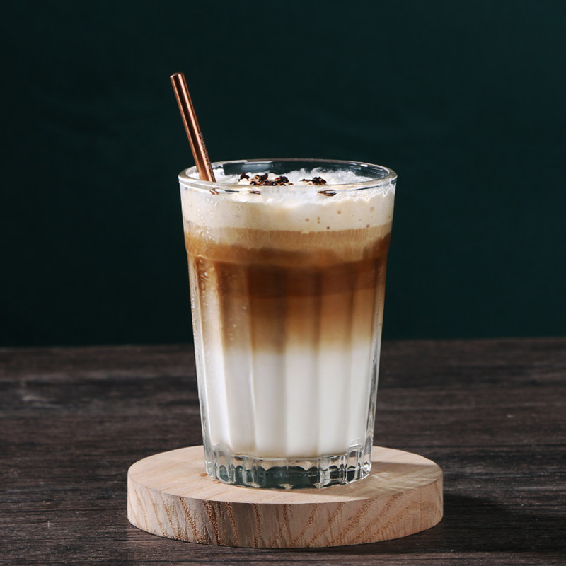 ins网红餐厅玻璃杯 冰美式拿铁咖啡杯高颜值饮品杯苏打水杯饮料杯
