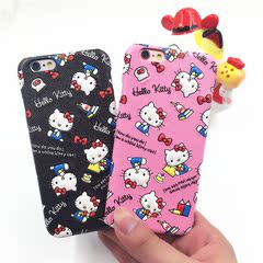 hello kitty iphone7手机壳卡通凯蒂猫苹果6plus保护套kt猫6s女款