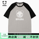 Hipanda你好熊猫美式潮牌插肩袖纯棉短袖T恤男2024夏季新款设计师
