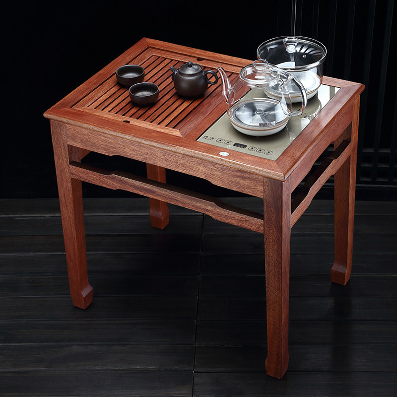 花梨木茶桌椅组合实木小茶台阳台泡茶桌电磁炉功夫茶具茶几烧水台