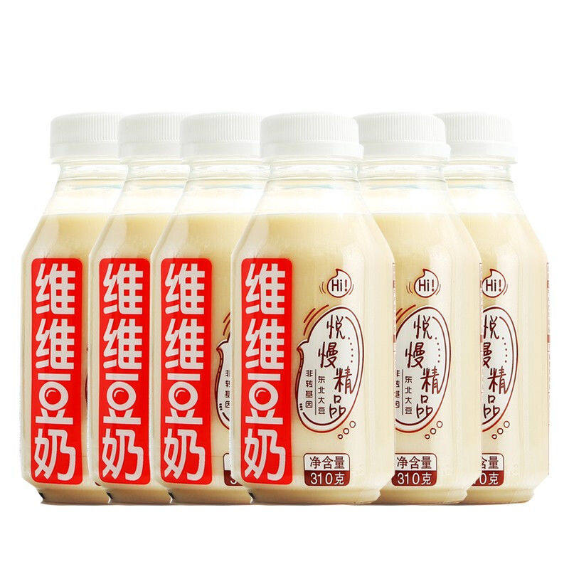 维维豆奶310g*24瓶装便携乳制品饮料儿童营养健康早餐悦慢豆奶-mc母婴