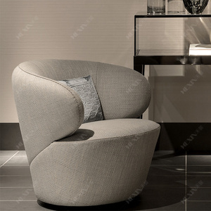 fendi芬迪意大利后现代奢华单人沙发休闲椅纳帕皮压菱格高端定制