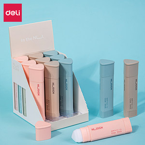 得力纽赛固体胶三角形学生用固态胶水幼儿园儿童手工高粘度笔形胶21g