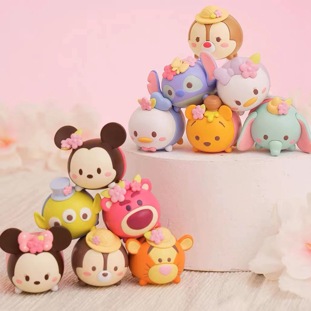 正版迪士尼松松冰箱贴樱花版tsumtsum萌粒小公仔disney草莓熊磁贴