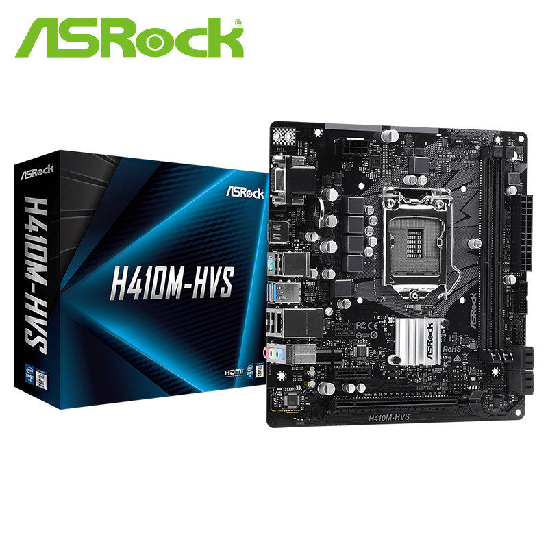 asrock/华擎科技 h410m-hvs 主板 m-atx (intel h410/lga 1200)