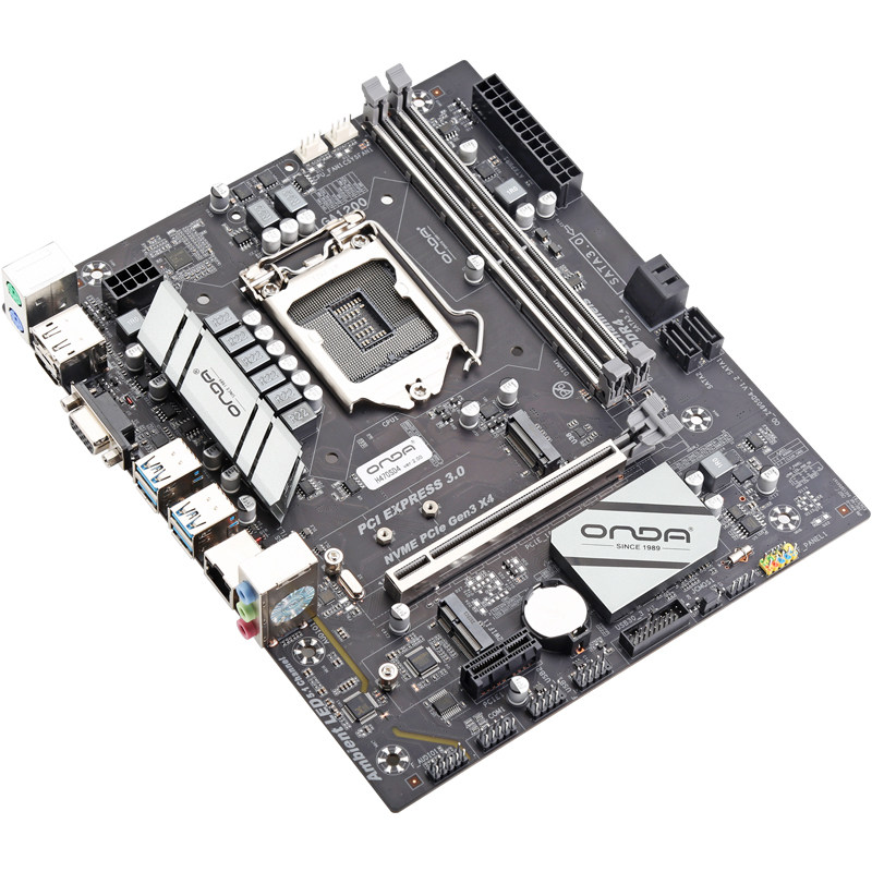 昂达h470 pro电脑主板lga1200 ddr4双通道台式机千兆网卡集成显卡