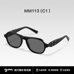 gm墨镜女2024新款高级感MM113复古太阳眼镜飞行员男防紫外线uv400