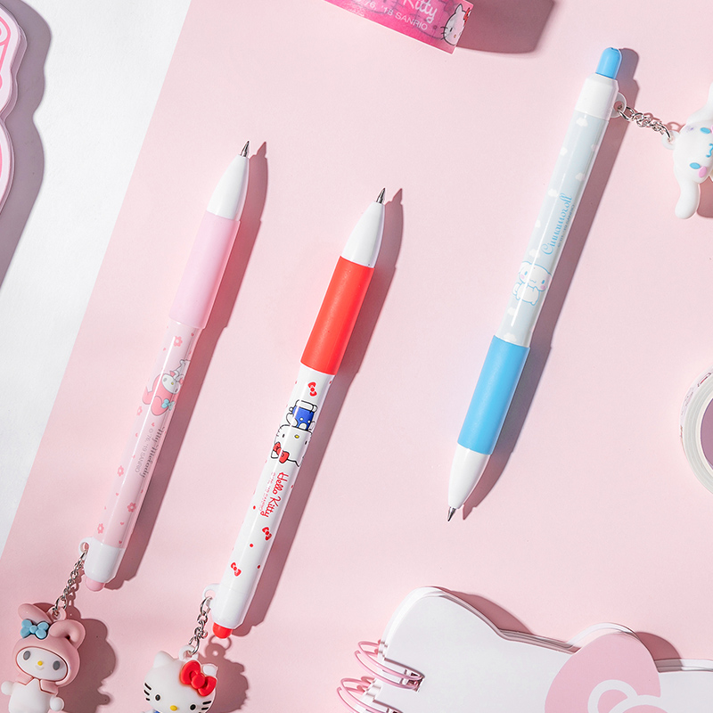 可爱卡通Hello Kitty中性笔名创优品美乐蒂双子星黑色0.5mm吊坠笔