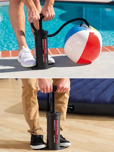 打气筒游泳圈便携手动橡皮船艇充气泵气球户外床垫家用泳池充气筒