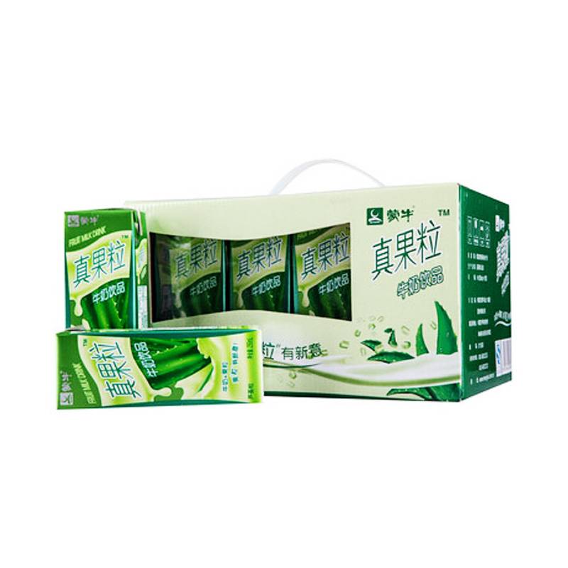 9包邮蒙牛真果粒芦荟果粒牛奶饮品250g*6包新老包装随机发【天猫u先】