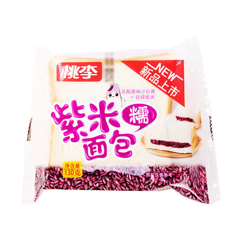 桃李幸福的紫米糯面包 130克/袋