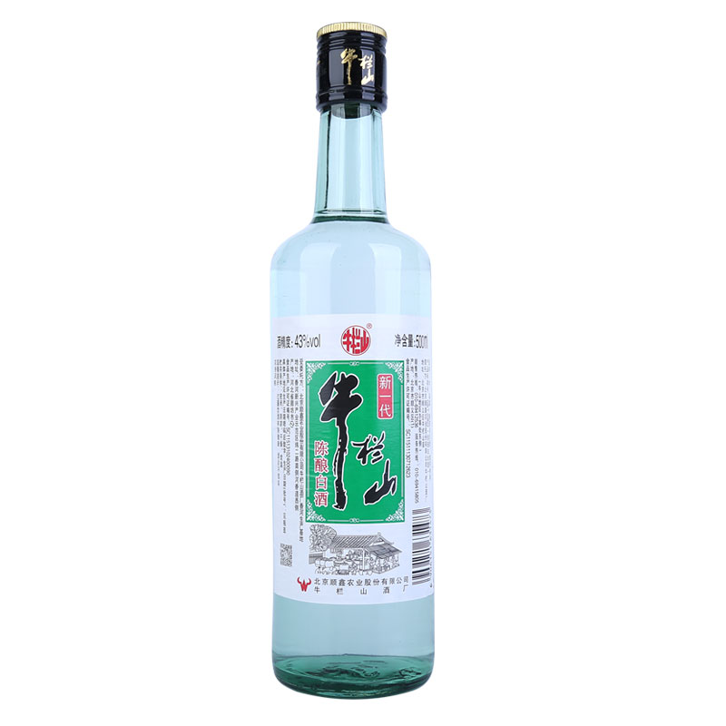 牛栏山新一代陈酿清香型白酒43度500ml(未成年人请勿购买)