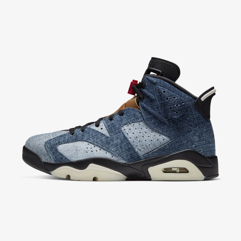 nike air jordan 6 retro aj6男水洗牛仔丹宁布篮球鞋 ct5350-401