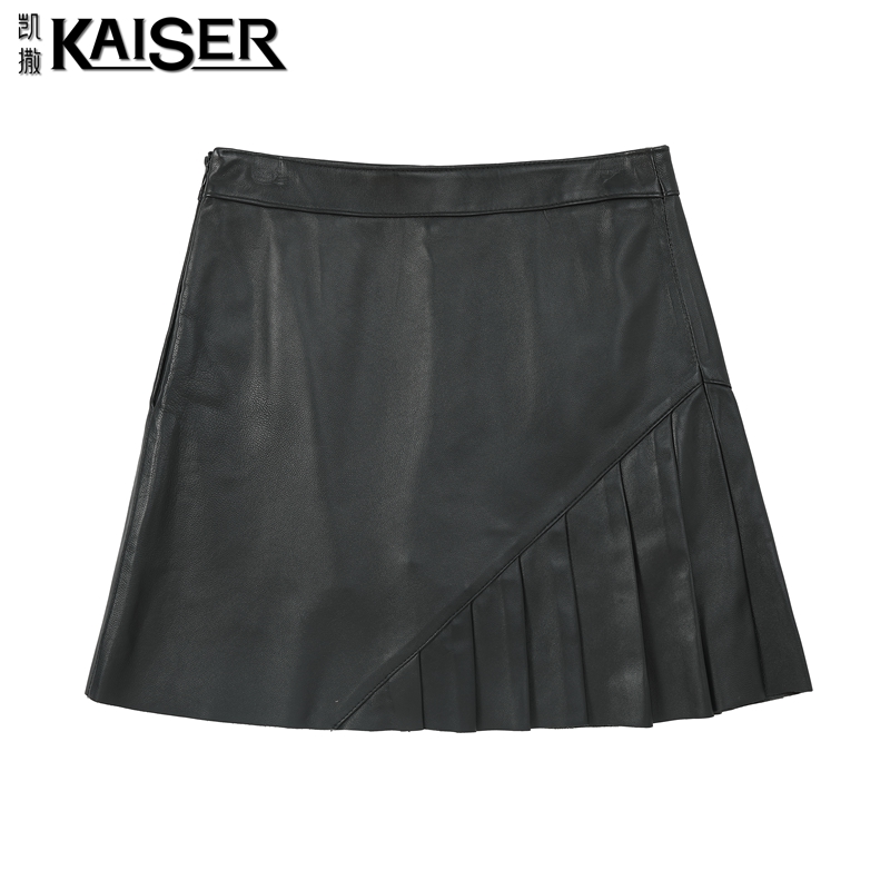 Kaiser/凯撒真皮皮裙女绵羊皮2021秋冬新款半身裙高腰显瘦A字短裙|ruв категории Женская одежда, юбка - от Buy2taobao.com для оказания профессиональной услуги покупки агента Taobao