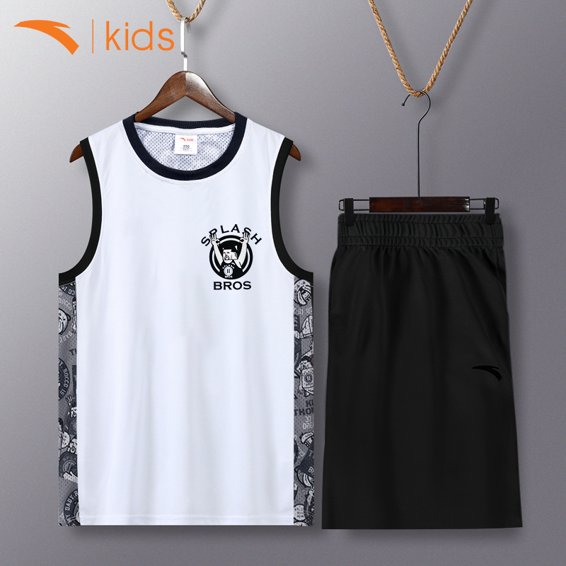 安踏儿童篮球训练套装休闲童装夏季新款正品中大童无袖比赛运动服在类目 童装/婴儿装/亲子装, 套装中 - 来自Buy2taobao.com提供专业的淘宝代购服务