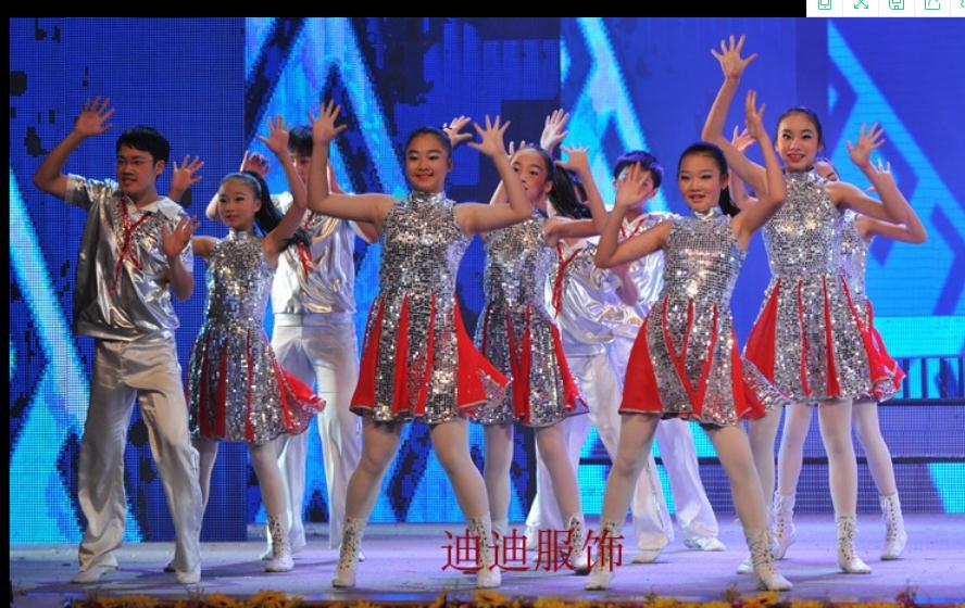 六一中学生合唱服亮片裙舞向未来舞蹈表演服男女儿童红歌合唱服装