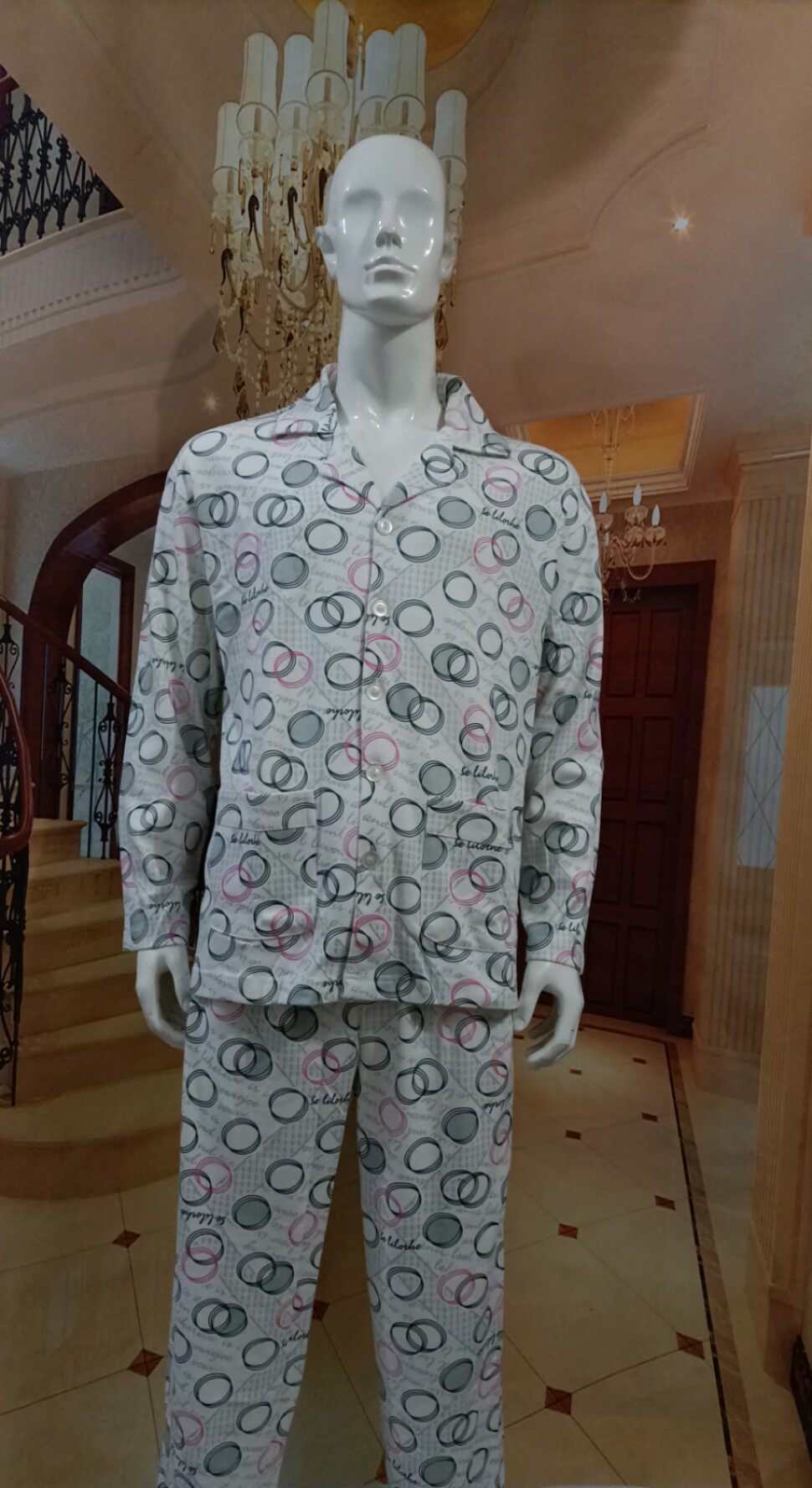 棉花堡男家居服睡衣两件套舒适宽松青春学生长袖优质特惠活动促销