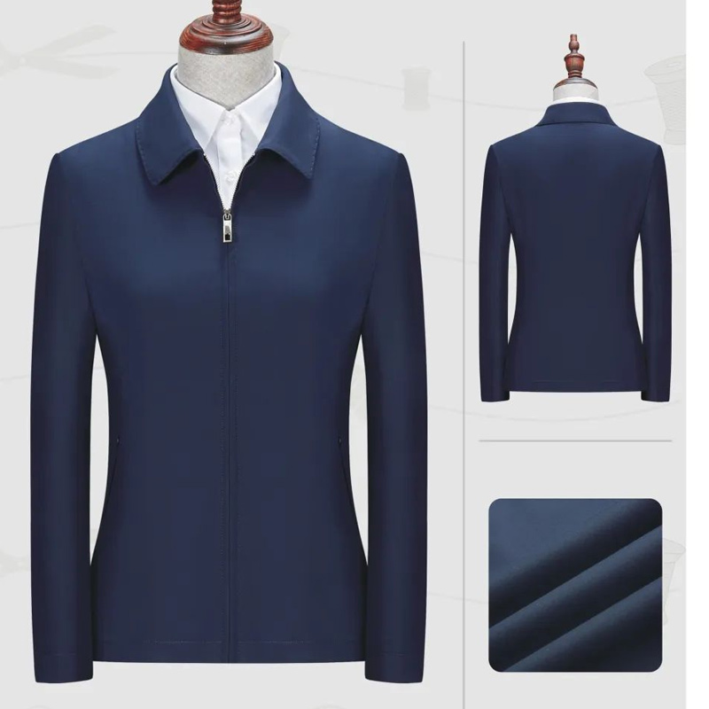 机关单位领导干部公务员翻领夹克