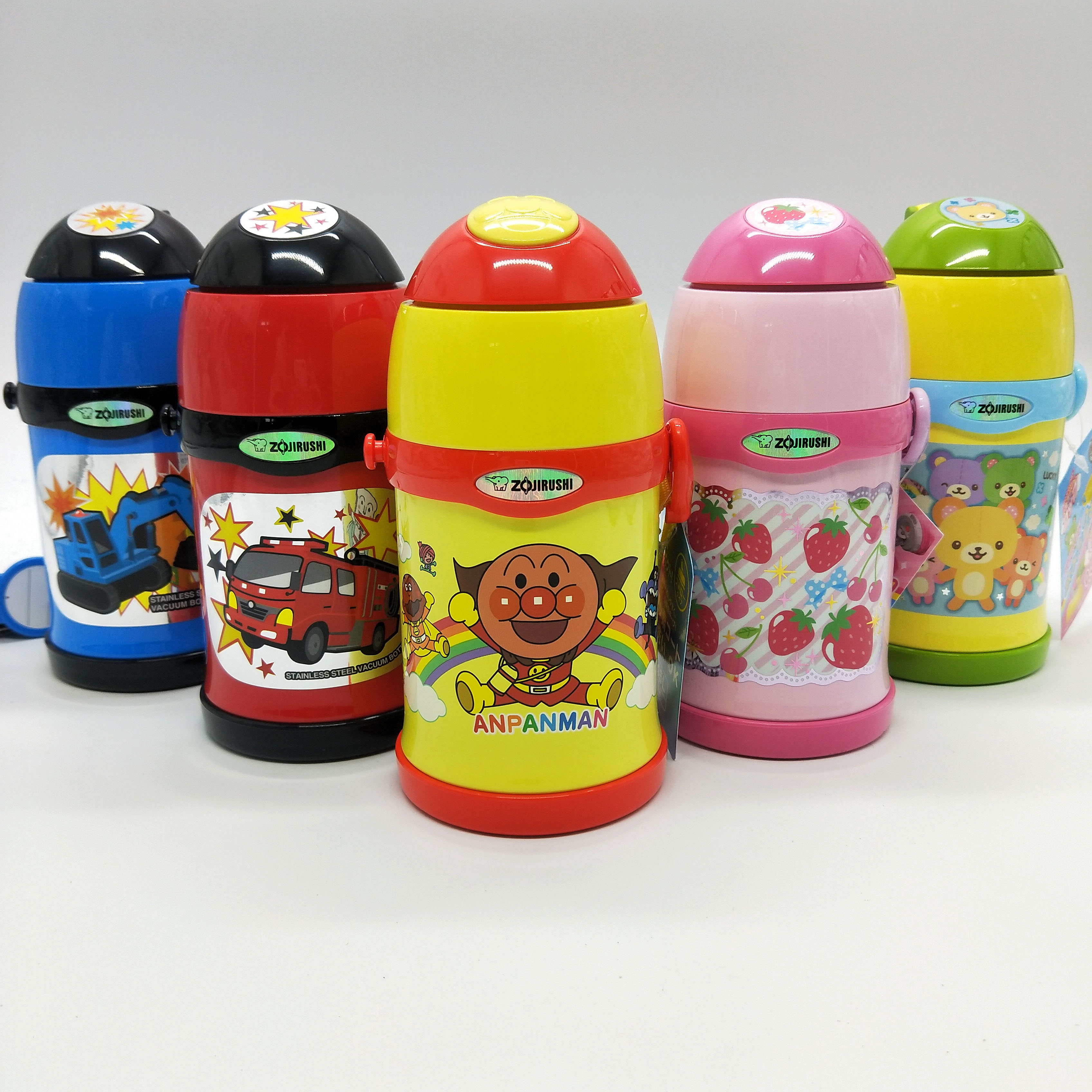 新款日本象印儿童保温杯现货zt/zs45吸管杯红粉黄绿蓝胖子可拆单