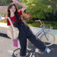 碎花牛仔背带裤女2025春夏新款高腰显瘦休闲百搭直筒阔腿连体长裤