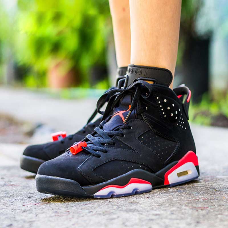 现货秒发Air Jordan 6 黑红 女子全明星 红外线 篮球鞋384665-060