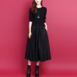 Autumn And Winter 2021 New Korean Style Fake Two-piece Stitched Medium And Long Slim Bottomed Wool Knitted Dress For Women Autumn And Winter 2021 New Korean Style Fake Two-piece Stitched Medium And Long Slim Bottomed Wool Knitted Dress For Women