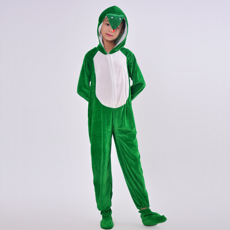 新款儿童绿蛇动物演出服 小蛇造型舞蹈服 幼儿青蛇卡通造型表演服