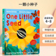 英文原版 One Little Seed (One Little) 一颗小种子 鼓励孩子探索自然认知绘本 4-8岁儿童宝宝互动阅读科普百科翻翻书纸板书