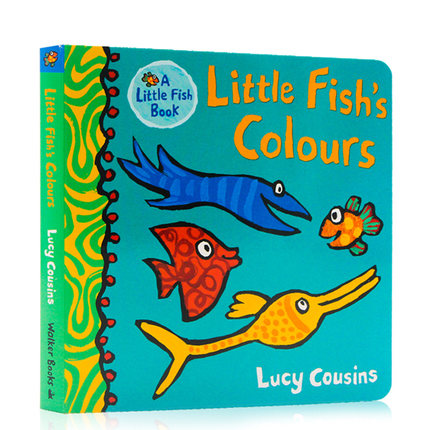 英文原版绘本 各种颜色的小鱼 Little Fish's Colours 英语启蒙颜色认知翻翻纸板书 小鼠波波同作者lucy cousins