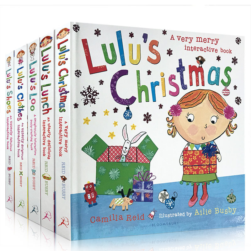 趣味触摸操作翻翻书 儿童启蒙 lulus loo读本shoe/clothes/lunch