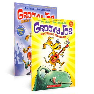 英文原版 Scholastic：Groovy Joe 爱弹吉他的梗犬祖祖 系列2本 纽约时报畅销榜 4-8岁儿童宝宝启蒙益智幽默搞笑绘本平装