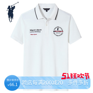 whPolosport2024男式短袖T恤男士字母印花潮流宽松保罗Polo衫正品