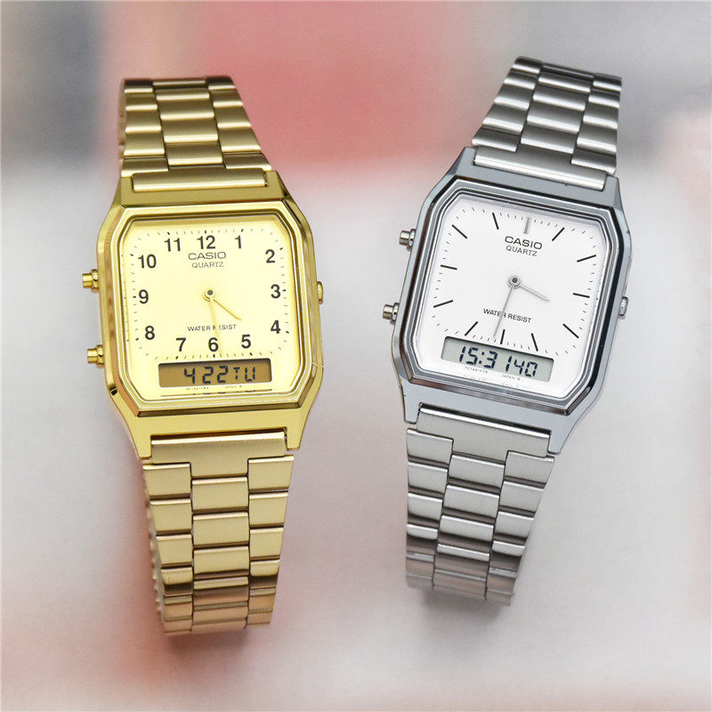 卡西欧casio日本手表小方块男女学生儿童复古经典电子表f94wa9