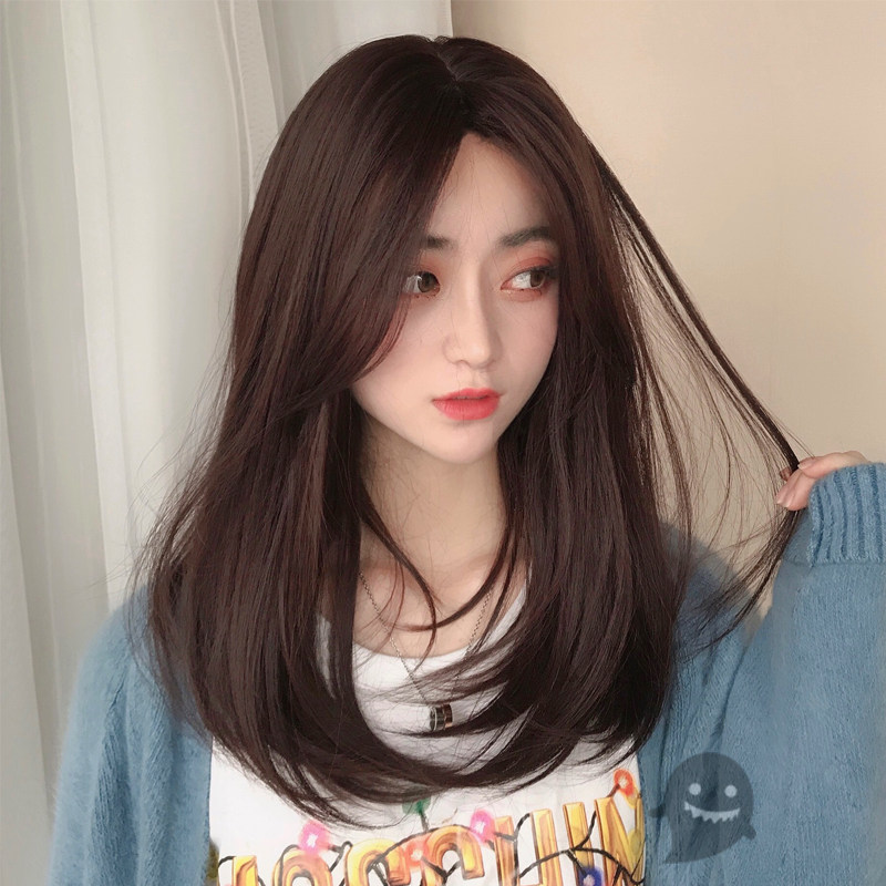 超hit气质八字中分刘海假发 网红中长发套