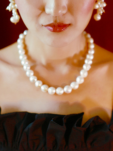 糖纸光灯泡炫彩极光 天然巴洛克珍珠项链爱迪生皱皮 法式小众高级