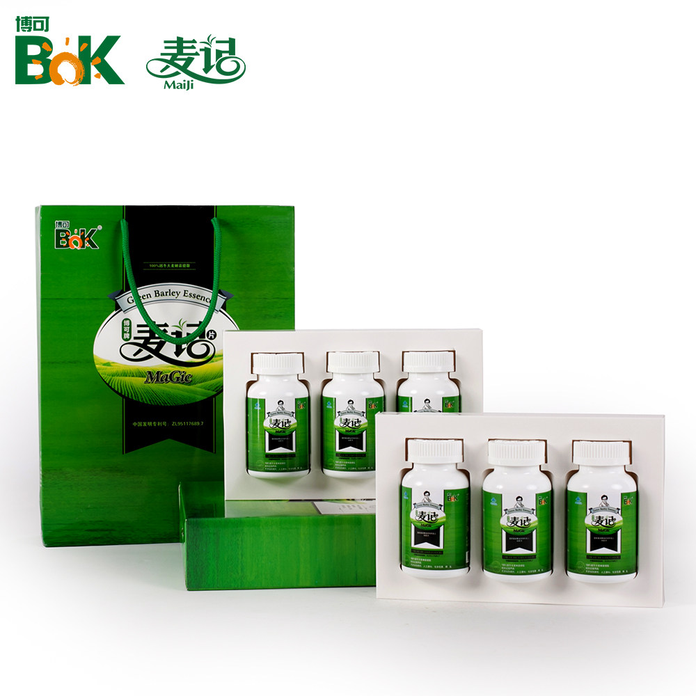 博可牌麦记片 麦绿素片 6瓶礼盒装 正品包邮