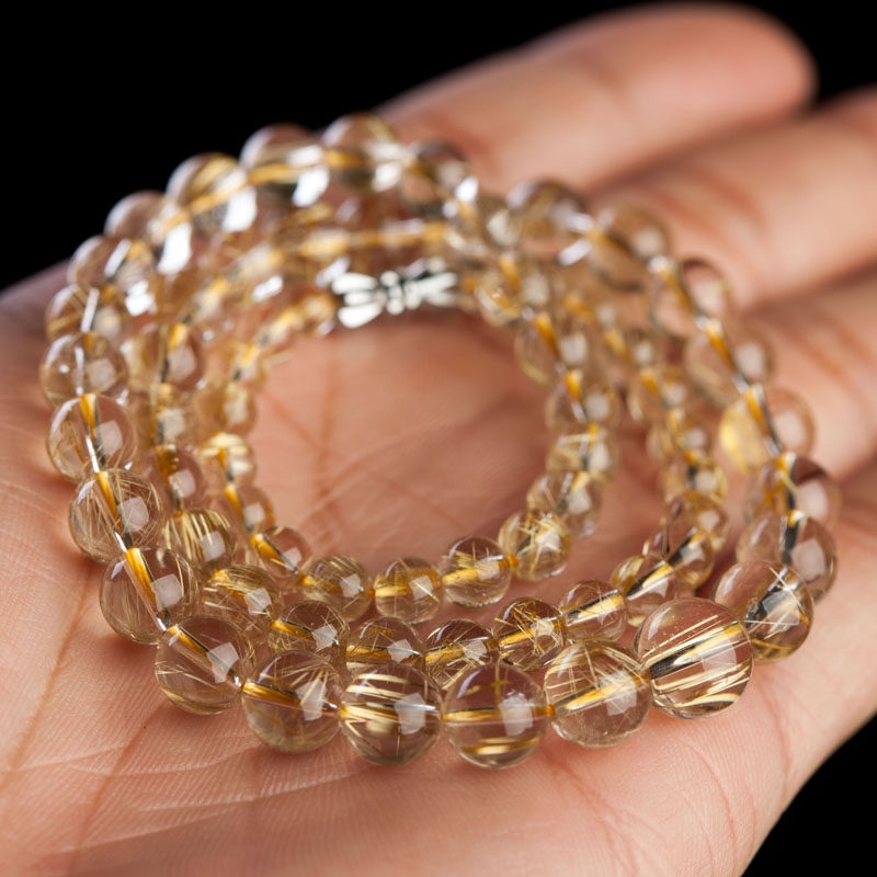 收藏精品 天然发晶项链 晶体干净 招财聚财